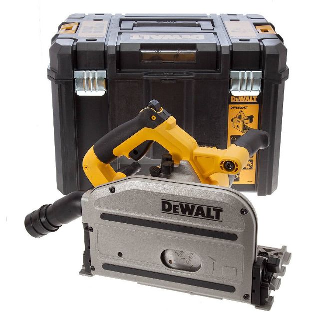 Picture of Dewalt DWS520KT 220v 1300w 55mm Depth Plunge Saw 1750-4200rpm 5.1kg In T-stak Box
