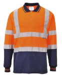 Picture of PORTWEST S279 HI-VIS TWO TONED LONG SLEEVE POLO SHIRT