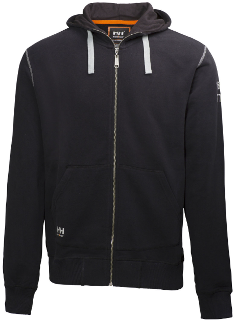 Picture of HELLY HANSEN 79028 OXFORD ZIP HOODIE BLACK