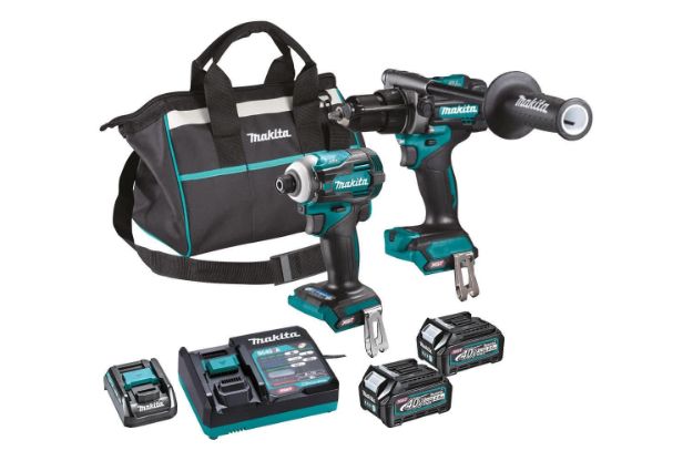 Picture of Makita DK0114G202 2pv 40v Max XGT Combo Kit Includes HP001G 2 Speed Combi Drill 140nm 0-2600rpm 3.0kg & TD001G 4 Speed Impact Driver 220nm 2.0kg C/W 2 x 2.5Ah Li-ion Battery & Charger + ADP10 Adpator In Kitbag