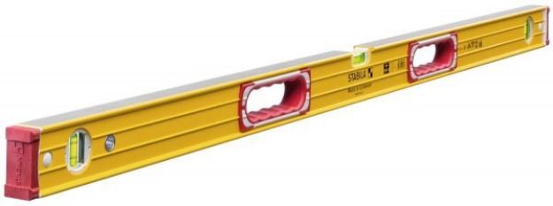Picture of Stabila 4ft  48'' 120cm Type 196-2 Double Plumb 3 Vile Spirit Level With Hand Grips 15236
