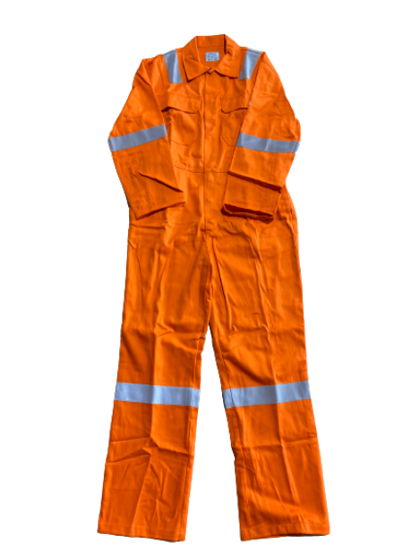 Picture of FOURLAKES COTTON FLAME RETARDANT BOILERSUIT & HI VIS STRIP 