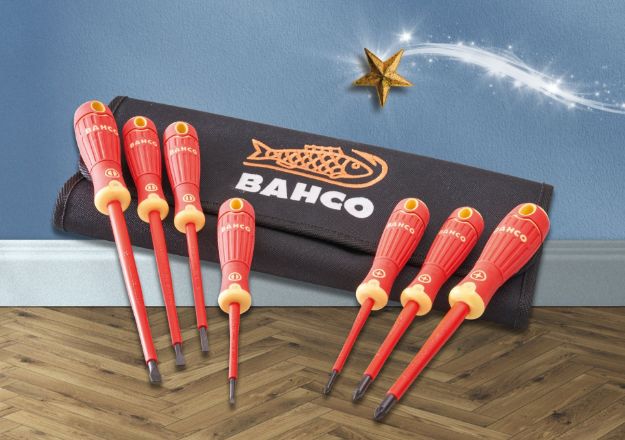 Picture of XMS23VDE7 Bahco 7 Piece VDE Screwdriver Set in Wallet