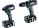 Picture of FESTOOL 577202 Screwdriver and drill bit set TID 18 C 3,1-Set T18 Twinpack & Systainer Set FREE bit set  (PROMO)  c/w 2 x 3.1 Amh batteries and charger  