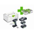 Picture of Festool 577432 Promo Bundle Includes 576484 Cordless Impact Driver TID 18 2 x 4.0Ah Batteries & Charger + Free 204854 Clear Systainer3 Organizer Box