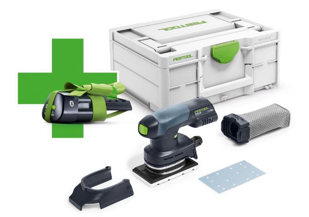 Picture of Festool 577592 Cordless Orbital Sander RTSC 400 Basic Promo C/W Free 3.1Ah Battery