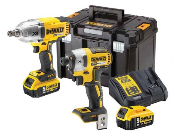 Picture of DeWalt DCK2088P2 XR Brushless Impact Twin Kit (DCF887/DCF899) 18V 2 x 5.0Ah Li-ion