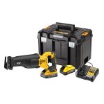 Picture of Dewalt DCS386H2T 18v XR 190mm Brushless High Power Reciprocating Saw With Flexvolt Advantage Bare Unit In T-stak Box C/W 2 x 5.0Ah Powerstack Batteries In T-Stak Box