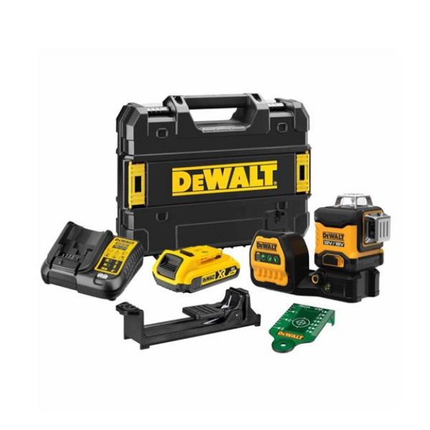 Picture of DEWALT DCE089D1G18-GB 12/18V 3X360 GREEN BEAM MULTI-LINE LASER WITH 1x2.0Ah BATTERY