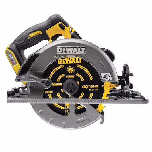 Picture of Dewalt DCS579NT 54V XR Flexvolt High Power Rail Compatible Circular Saw 5800rpm 61mm Cutting Depth 190x30mm Blade 3.7kg Bare Unit In T-stak Box   