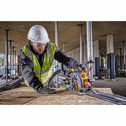 Picture of Dewalt DCS579NT 54V XR Flexvolt High Power Rail Compatible Circular Saw 5800rpm 61mm Cutting Depth 190x30mm Blade 3.7kg Bare Unit In T-stak Box   
