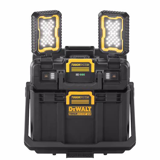 Picture of Dewalt DWST08061-1 18V Toughsystem 2.0 360° Adjustable Worklights With Storage, 3hr Runtime w/ 5.0Ah on 4000lm Bare Unit 
