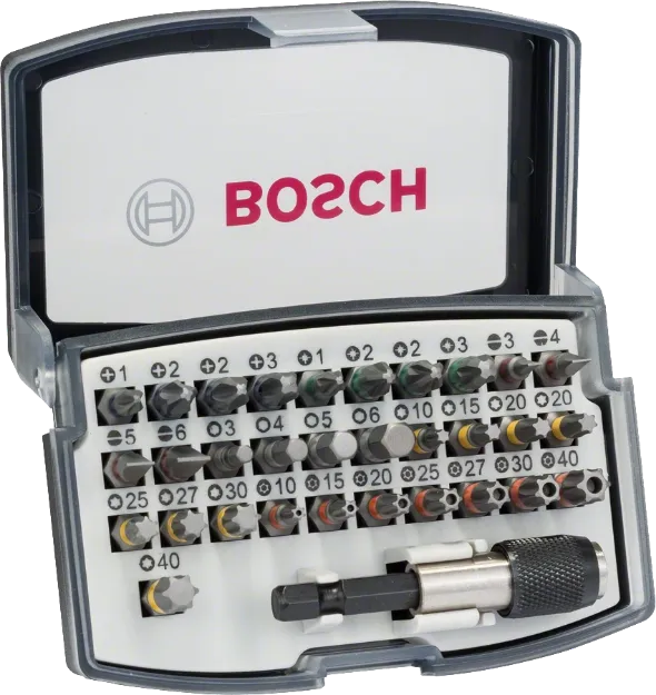 Picture of BOSCH 32pce Screwdriver Bit Set with Quick Change Universal Holder 2 607 017 319