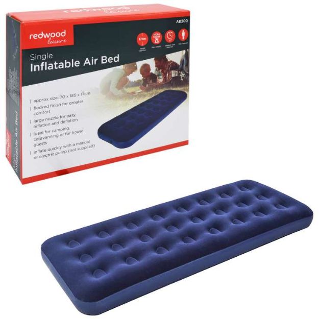 Picture of REDWOOD AB200 SINGLE AIR BED W/ INTEGRAL PUMP    