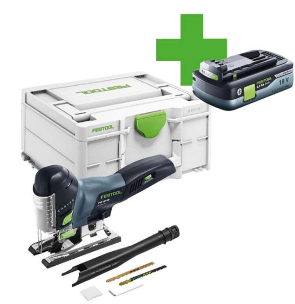 Picture of Festool 577590 Cordless pendulum jigsaw PSC 420 EB-Basic-4,0 C/W Free 4.0Ah Li-ion Battery PROMO