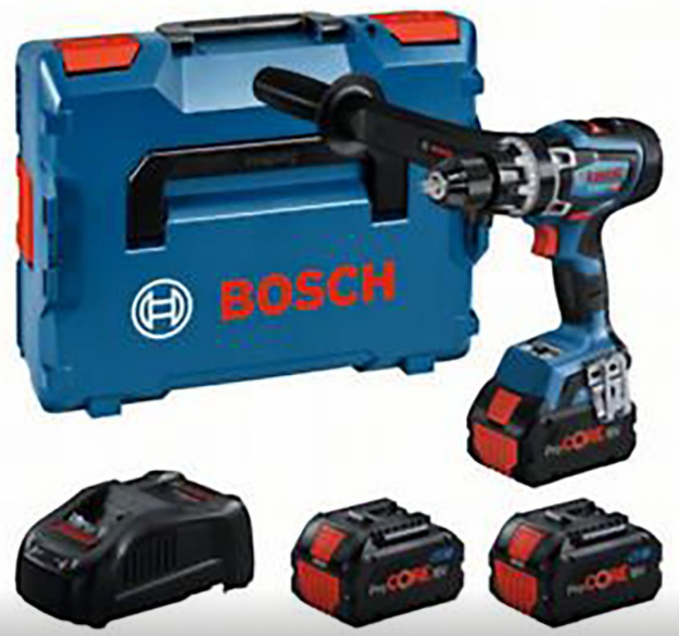 Picture of Bosch GSB18V-150CKIT 18v Biturbo Brushless Heavy Duty 3 Speed Combi Drill 150nm 0-2200rpm C/W 3 x 8.0Ah Procore Li-ion Batteries & Charger In Box 0615A50033
