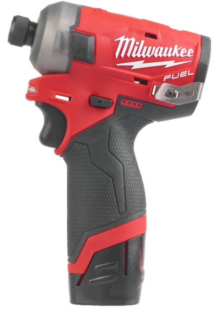 Picture of Milwaukee M12 FQID Surge Impact Driver 950-3400ipm 1100-3200rpm Max Bolt:M14 1.1kg C/W 2 x 2.0Ah Li-ion Batteries & Charger In Box