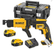 Picture of Dewalt DCF620P2K 18V XR Brushless Collated Drywall Screwdriver 5-30nm 435w 0-4400rpm 1/4inch Hex Holder 1.8kg C/W DCF6201 Collated Screw Magazine 2 x 5.0Ah Li-ion Batteries &  Charger In T-stak Box  