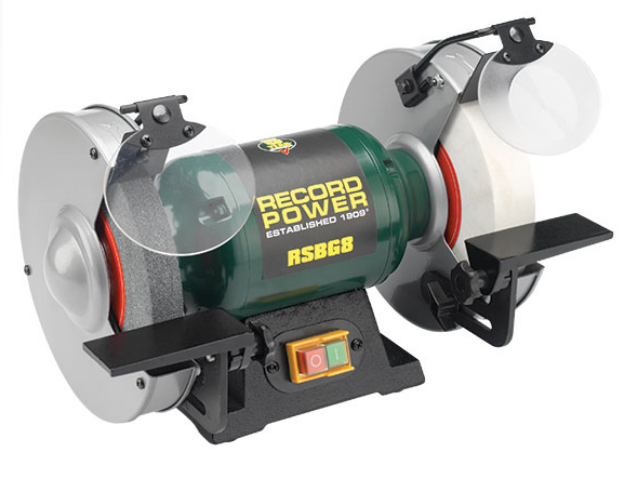 Picture of Record RSBG8 8" Bench Grinder With 40mm Whitestone - 550W 2/3HP Motor 