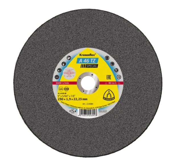Picture of CROWNFLEX 115x1.6x22MM INOX A46TZ SPECIALS STAINLESS STEEL CUTTING DISCS 187170