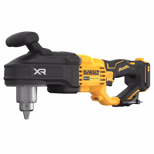 Picture of Dewalt DCD444N 18V XR Brushless Angle Drill with E-Clutch, 0-1250rpm, 220nm, Max Self-Feed:65mm, Max Holesaw:102mm, 4.2kg, Bare Unit 