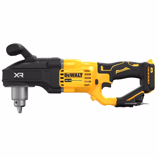 Picture of Dewalt DCD444N 18V XR Brushless Angle Drill with E-Clutch, 0-1250rpm, 220nm, Max Self-Feed:65mm, Max Holesaw:102mm, 4.2kg, Bare Unit 