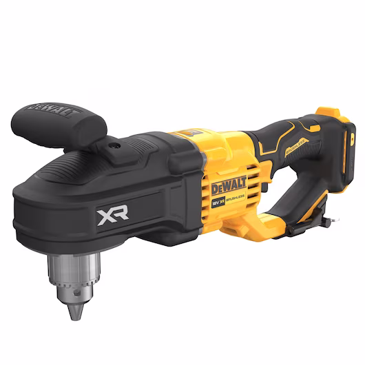 Picture of Dewalt DCD444N 18V XR Brushless Angle Drill with E-Clutch, 0-1250rpm, 220nm, Max Self-Feed:65mm, Max Holesaw:102mm, 4.2kg, Bare Unit 
