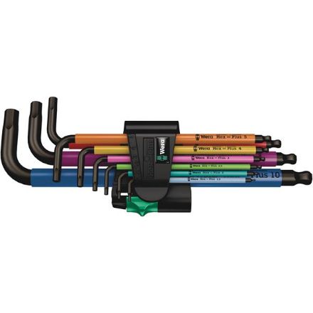 WERA 950/9 HEX-PLUS MULTICOLOUR 2 L-KEY SET METRIC BLACKLASER 9PC EHTAKWR-05133164001