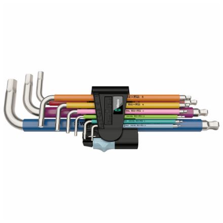 WERA 3950SPKL/9SM HEX KEY SET 1.5-10MM MULTICOLOUR STAINLESS 9PC EHTAKWR-05022669001