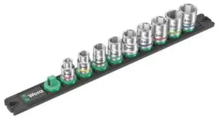 WERA MAGNETIC SOCKET RAIL B 4 ZYKLOP 8790 B 3/8" 9PC EHTSKWR-05005430001