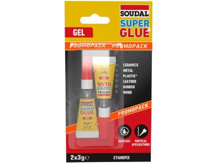 Soudal 160038 Super Glue Gel 3g+3g EAAGLSD-160038