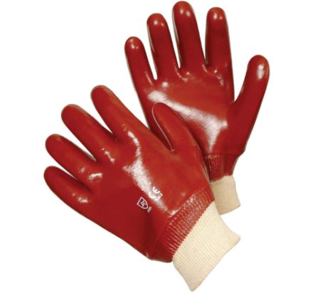 Pair Knitted Wrist PVC Gloves SGLKWHG-RANGE