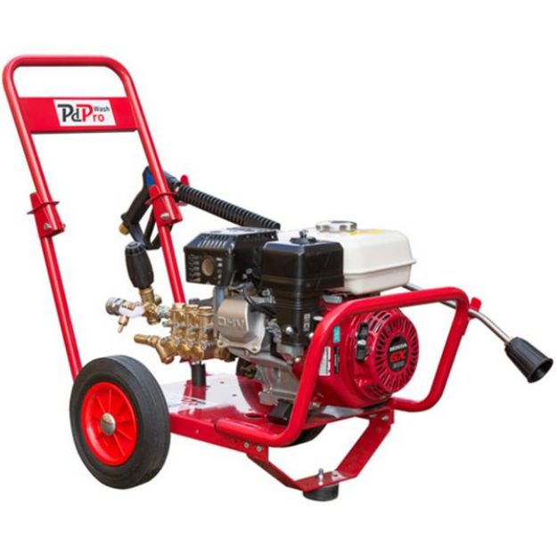 Picture of Peden Power PRO PW203-HTL/r 6.5Hp HONDA PETROL POWERWASHER 2400psi 13Ltr/min C/W TROLLEY FRAME & 20M HIGH PRESSURE  retractable HOSE REEL & 900MM S/S LANCE (SUCTION)