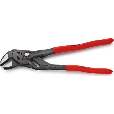Show details for Knipex 86 01 Pliers Wrench pliers and a wrench in a single tool with non-slip plastic coating grey atramentized polished   Picture of Knipex 86 01 Pliers Wrench pliers and a wrench in a single tool with non-slip plastic coating grey atramentized polished