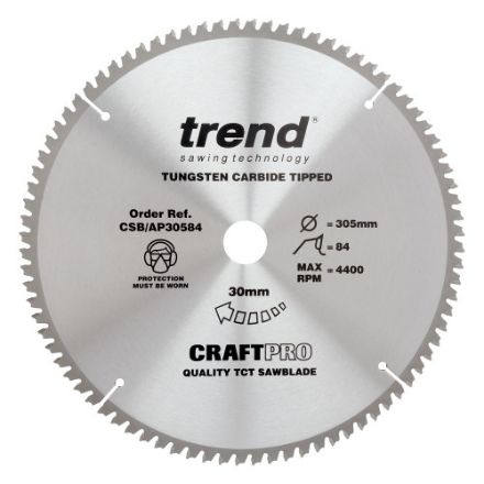 Show details for Trend CRAFT BLADE TCP 305MM X 84T X 30MM Picture of Trend CRAFT BLADE TCP 305MM X 84T X 30MM