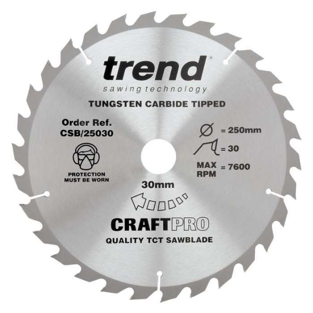Picture of Trend CRAFT SAW BLADE 250MM X 30T X 30MM