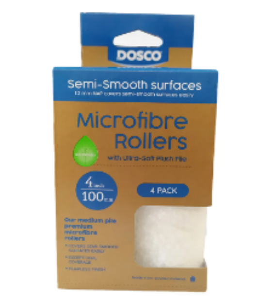 Picture of DOSCO 4" MICROFIBRE ROLLER SLEEVE 4PK 70057  