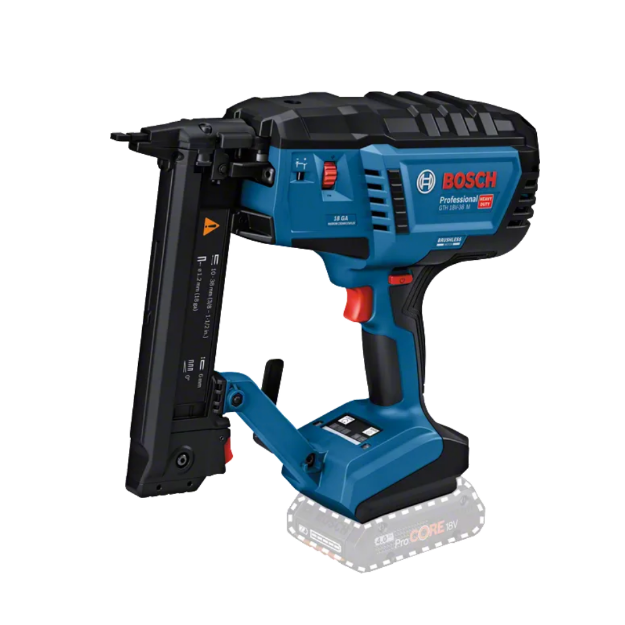 Picture of Bosch GTH 18V-38 M 18v Cordless and Gasless Narrow Crown Stapler 10-38x6mm Staples, Low Recoil, Dry Fire Lockout, 3kg Bare Unit in L-Boxx