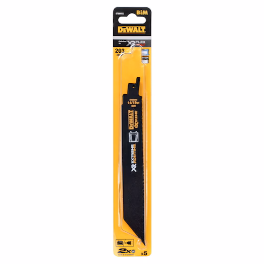 Picture of Dewalt Flexvolt Reciprocating/Sabre Saw Blades 203mm 14/18TPI Metal  