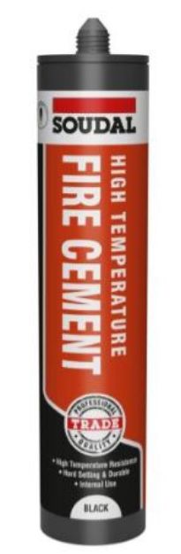 Picture of Soudal Fire Cement Black 300ml