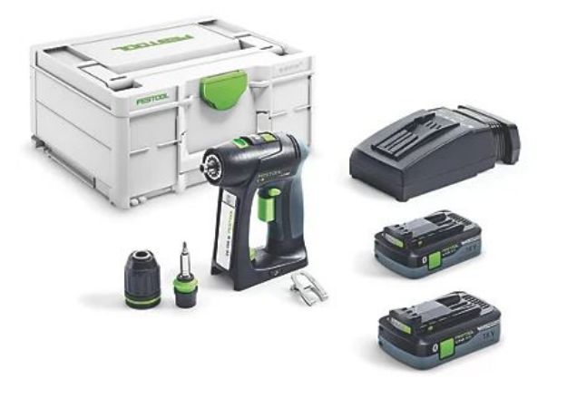 Picture of FESTOOL 577197 Cordless drill C 18 HPC 2X4,0 I-Plus With FREE bit set (PROMO) 