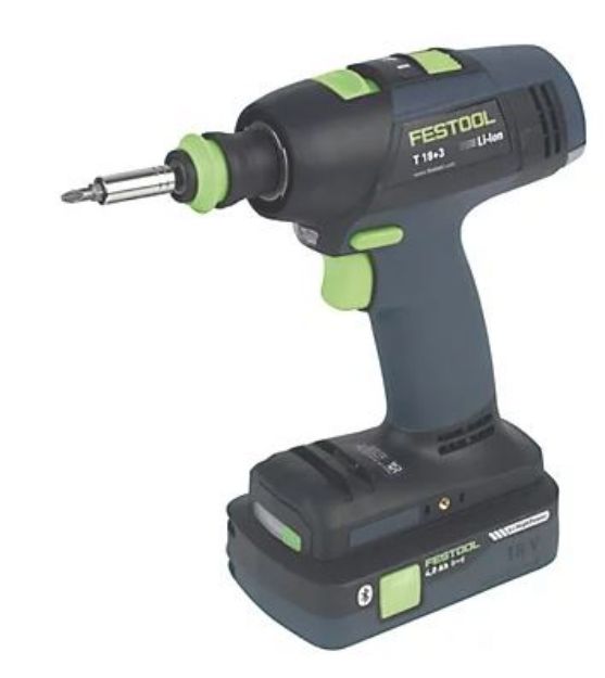 Picture of Festool 575597 T 18+3 Li 3,1-Compact S GB Cordless Drill C/W 2 x 3,1Ah Li-ion Batteries & Charger