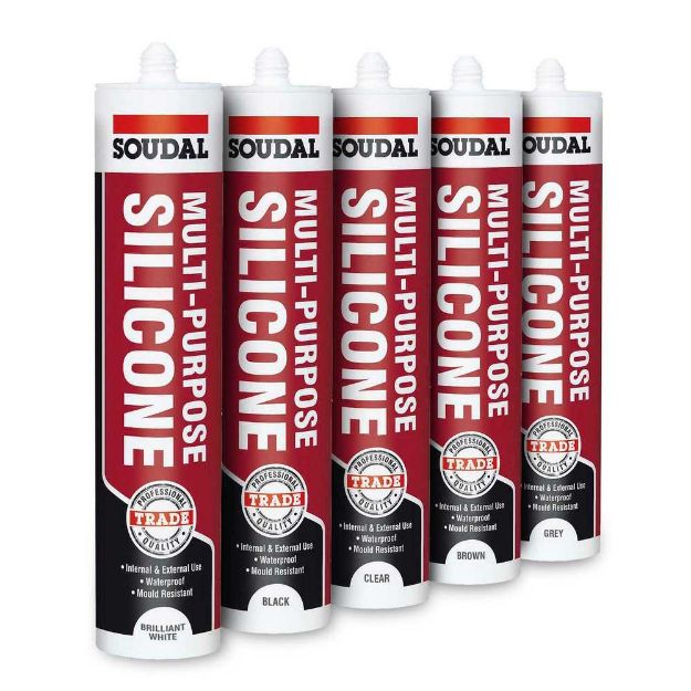 Picture of SOUDAL Tube Clear Silicone Multi Purpose 12 Pack