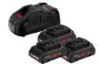 Picture of Bosch Starter Set Includes x 3 4.0Ah Procore Batteries & GAL Charger
