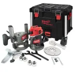 Picture of Milwaukee M18FR12KIT-0P 1/2" Fuel Plunge Router With Sub-Base & Plunge Base 12000-25000rpm 60mm Plunge Capacity 4.1kg Bare Unit in Packout