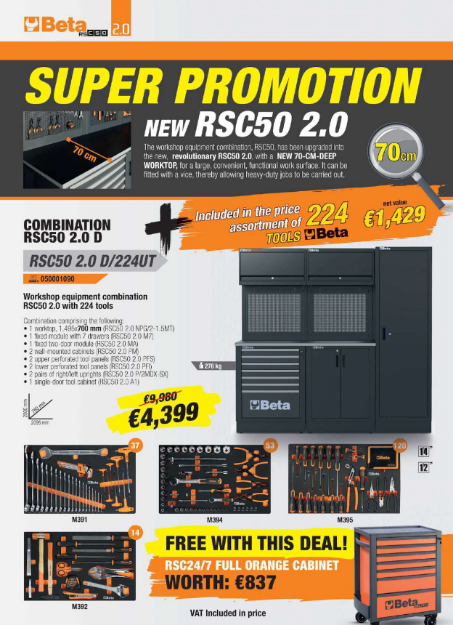 Picture of BETA RSC50 2.0D /224AUT WORKSHOP C/W TOOLS