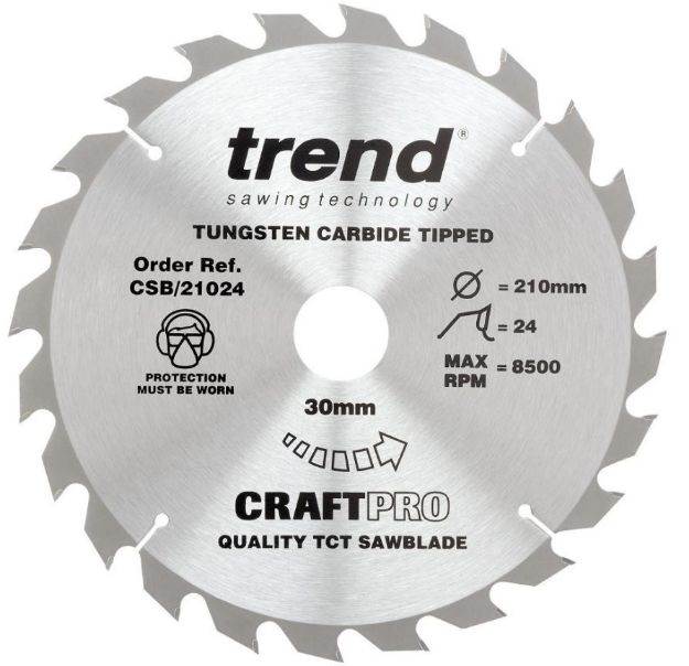 Picture of Trend CRAFT SAW BLADE 210MM X24T X30MM