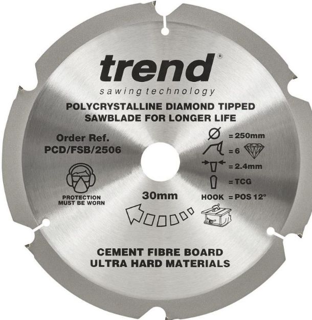 Picture of Trend Fibreboard Sawblade Pcd 250Mm X 6T X 300Mm