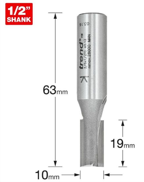 Picture of Trend Two flute cutter 10mm diameter
