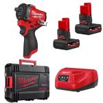 Picture of Milwaukee M12FCIW38G3-502X M12 3/8″ 4 Speed GEN 3 Stubby Impact Wrench 542nm Max Bolt M16 1.5kg C/W 2 x 5.0Ah Li-ion Batteries & Charger in Box
